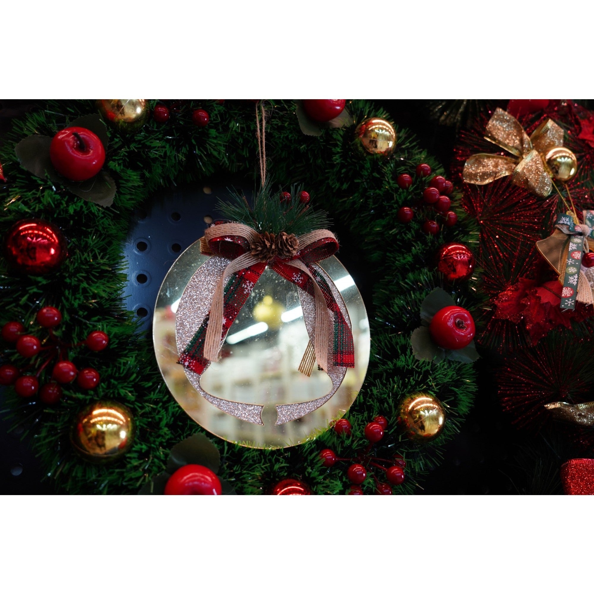 Ornament brad, Flippy, Clopotel, Auriu, Lucios, 17*17CM, Acril, Interior/ Exterior-1