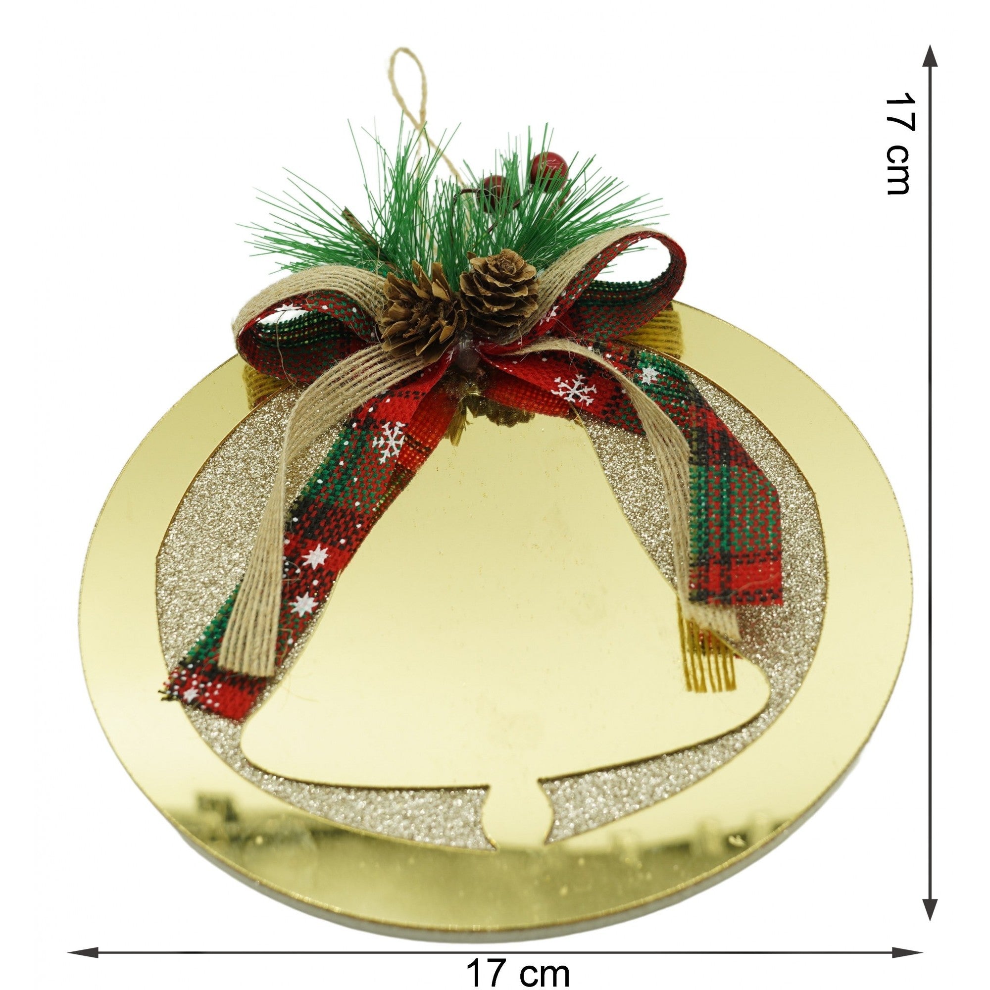 Ornament brad, Flippy, Clopotel, Auriu, Lucios, 17*17CM, Acril, Interior/ Exterior-5