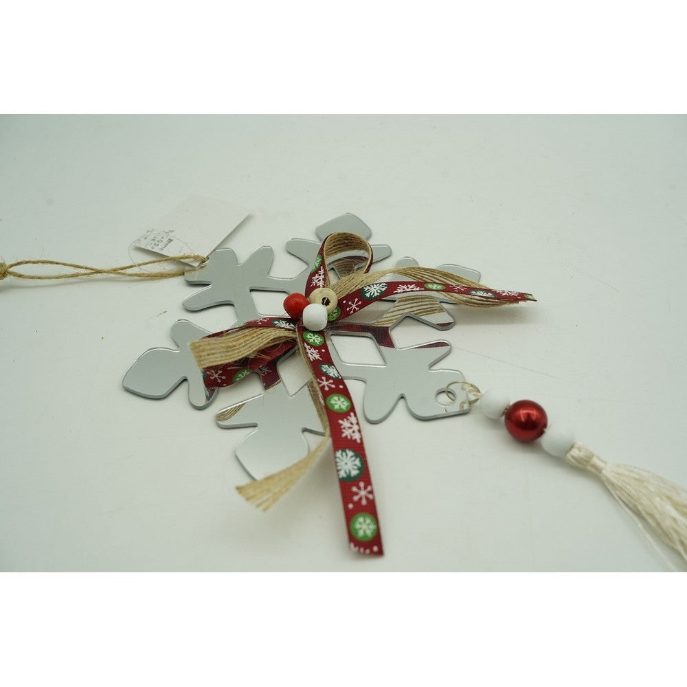 Ornament brad, Flippy, Fulg de nea, Argintiu, Lucios, 14*26CM, Acril, Interior/ Exterior-9