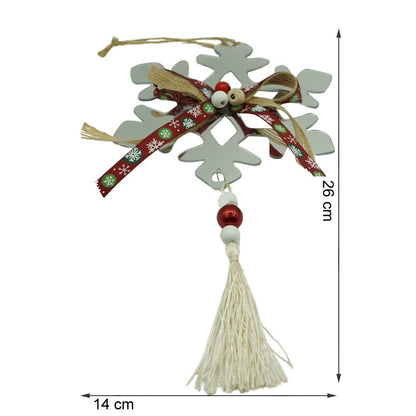 Ornament brad, Flippy, Fulg de nea, Argintiu, Lucios, 14*26CM, Acril, Interior/ Exterior-10