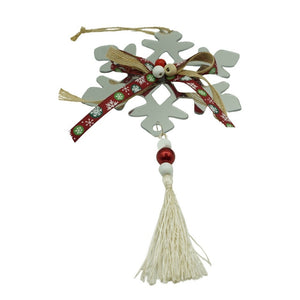 Ornament brad, Flippy, Fulg de nea, Argintiu, Lucios, 14*26CM, Acril, Interior/ Exterior-0