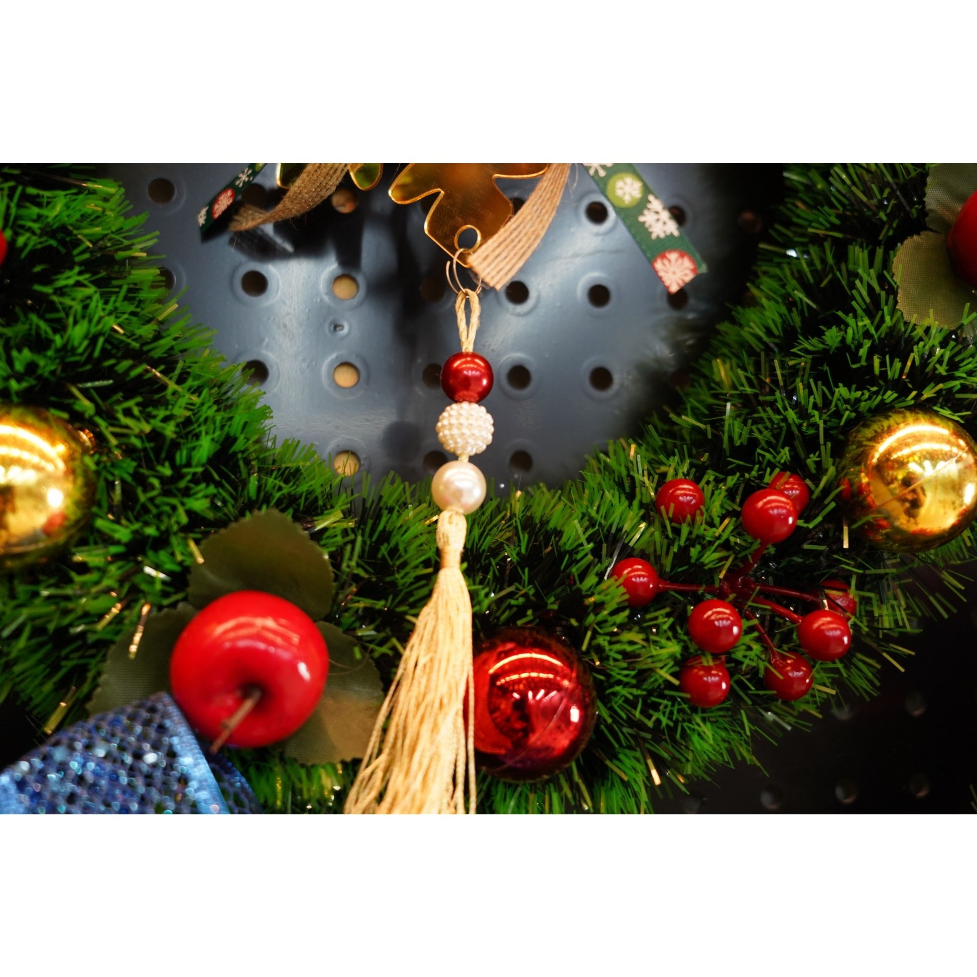 Ornament brad, Flippy, Fulg de nea, Auriu, Lucios, 15*27CM, Acril, Interior/ Exterior-3