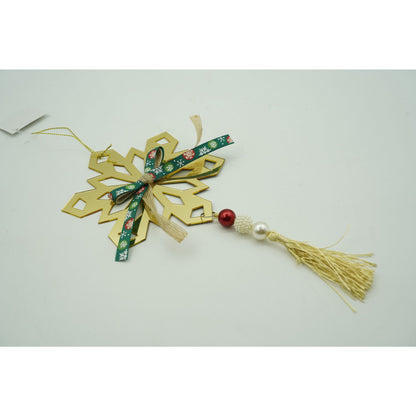 Ornament brad, Flippy, Fulg de nea, Auriu, Lucios, 16*30CM, Acril, Interior/ Exterior-4