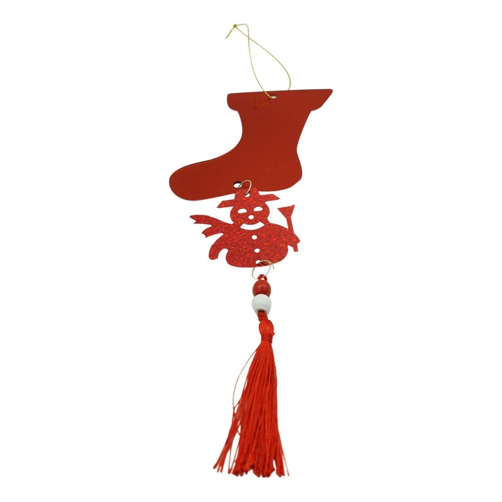 Ornament brad, Flippy, Gheata, Om de zapada, Rosu, Lucios, 10*28CM, Acril, Interior/ Exterior-0
