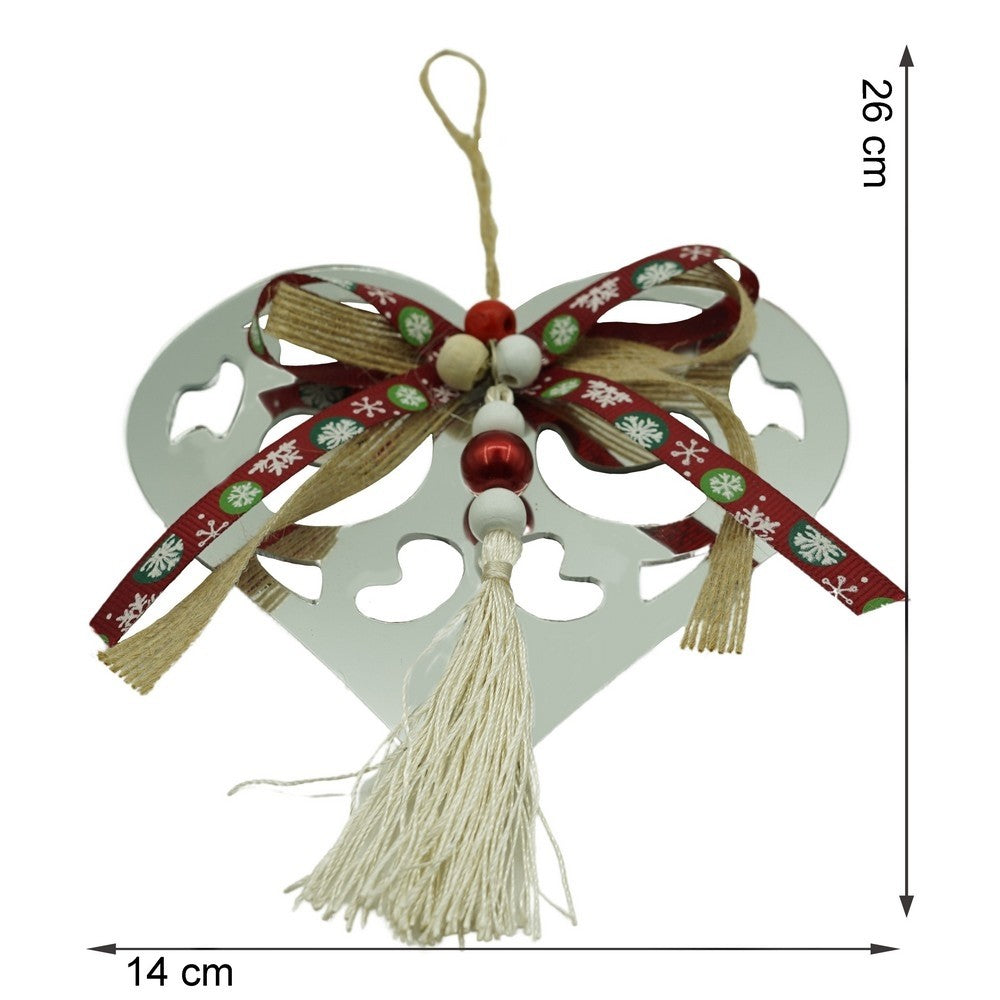 Ornament brad, Flippy, Inima, Argintiu, Lucios, 14*26CM, Acril, Interior/ Exterior-10