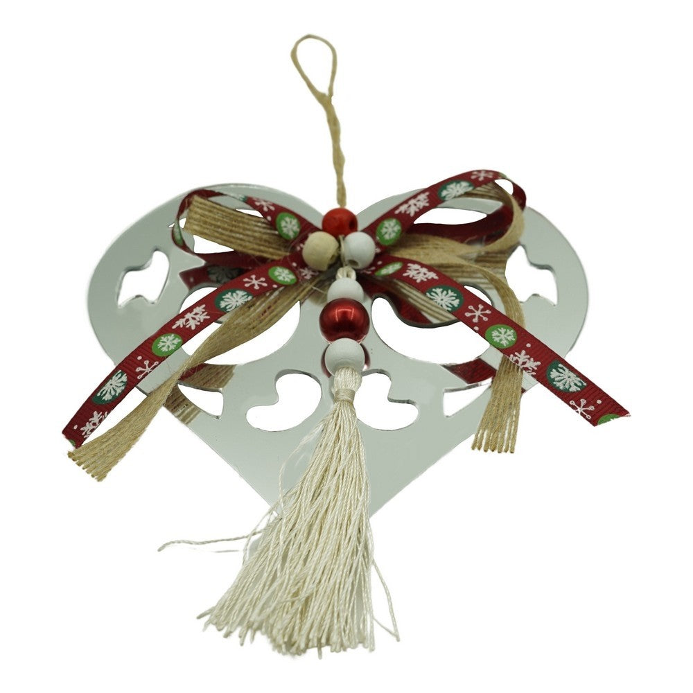 Ornament brad, Flippy, Inima, Argintiu, Lucios, 14*26CM, Acril, Interior/ Exterior-0