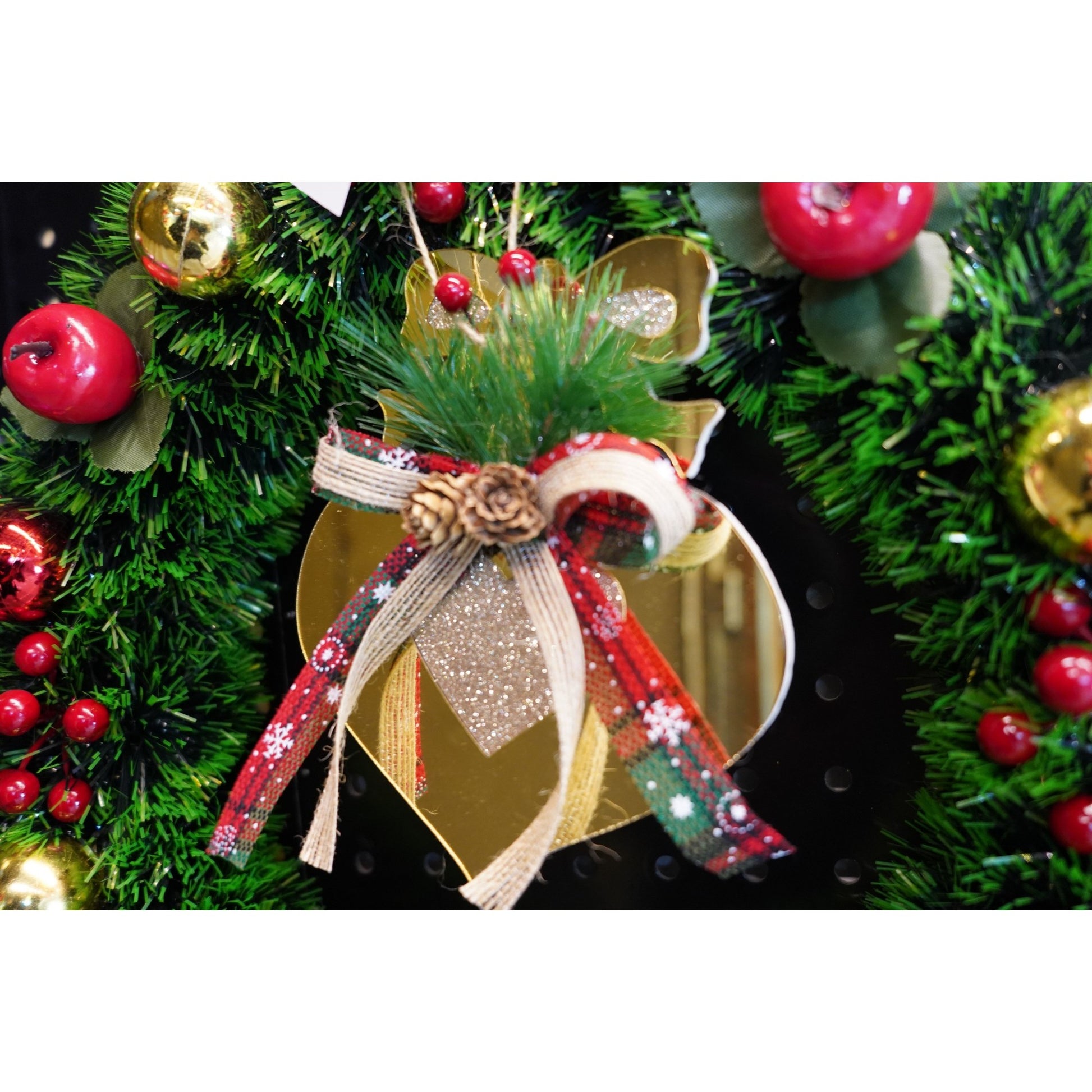 Ornament brad, Flippy, Inima, Auriu, Lucios, 15*16CM, Acril, Interior/ Exterior-1