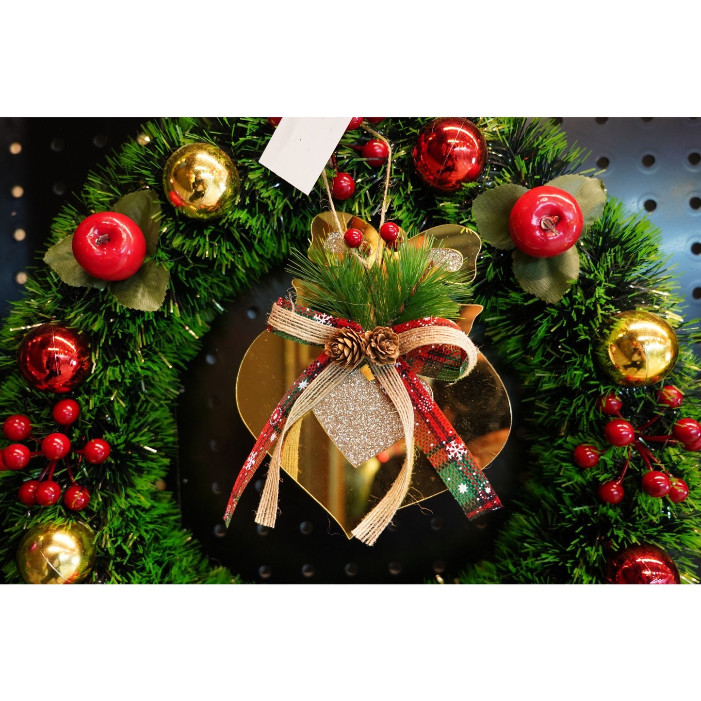 Ornament brad, Flippy, Inima, Auriu, Lucios, 15*16CM, Acril, Interior/ Exterior-2