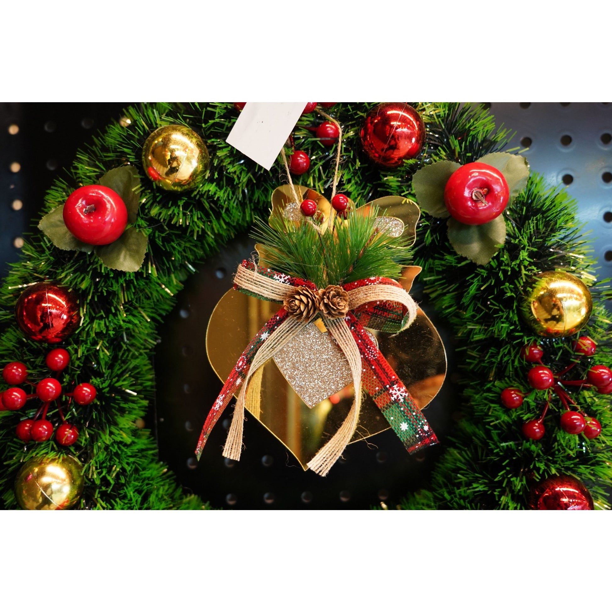 Ornament brad, Flippy, Inima, Auriu, Lucios, 15*16CM, Acril, Interior/ Exterior-2