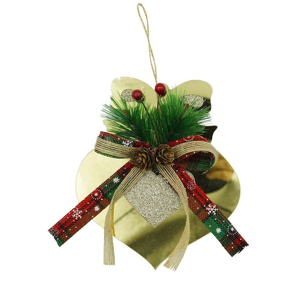 Ornament brad, Flippy, Inima, Auriu, Lucios, 15*16CM, Acril, Interior/ Exterior-0