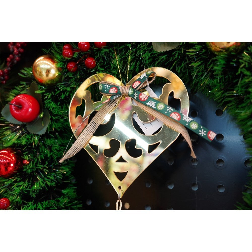 Ornament brad, Flippy, Inima, Auriu, Lucios, 15*26CM, Acril, Interior/ Exterior-7
