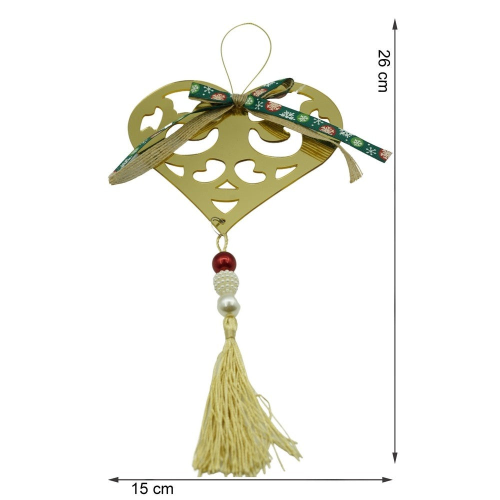 Ornament brad, Flippy, Inima, Auriu, Lucios, 15*26CM, Acril, Interior/ Exterior-10