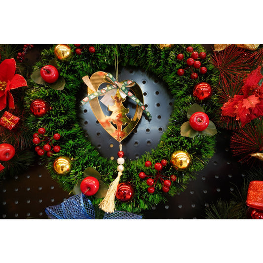 Ornament brad, Flippy, Inima, Auriu, Lucios, 15*26CM, Acril, Interior/ Exterior-1