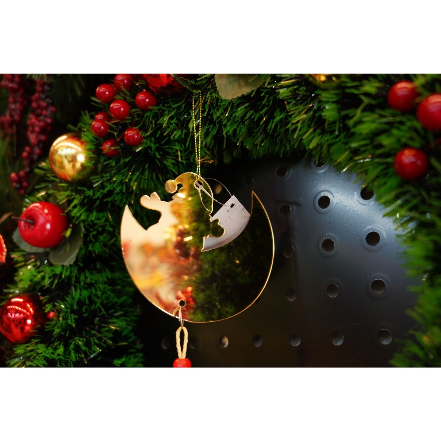 Ornament brad, Flippy, Luna, Auriu, Lucios, 10*25CM, Acril, Interior/ Exterior-1