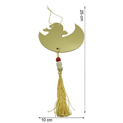 Ornament brad, Flippy, Luna, Auriu, Lucios, 10*25CM, Acril, Interior/ Exterior-10