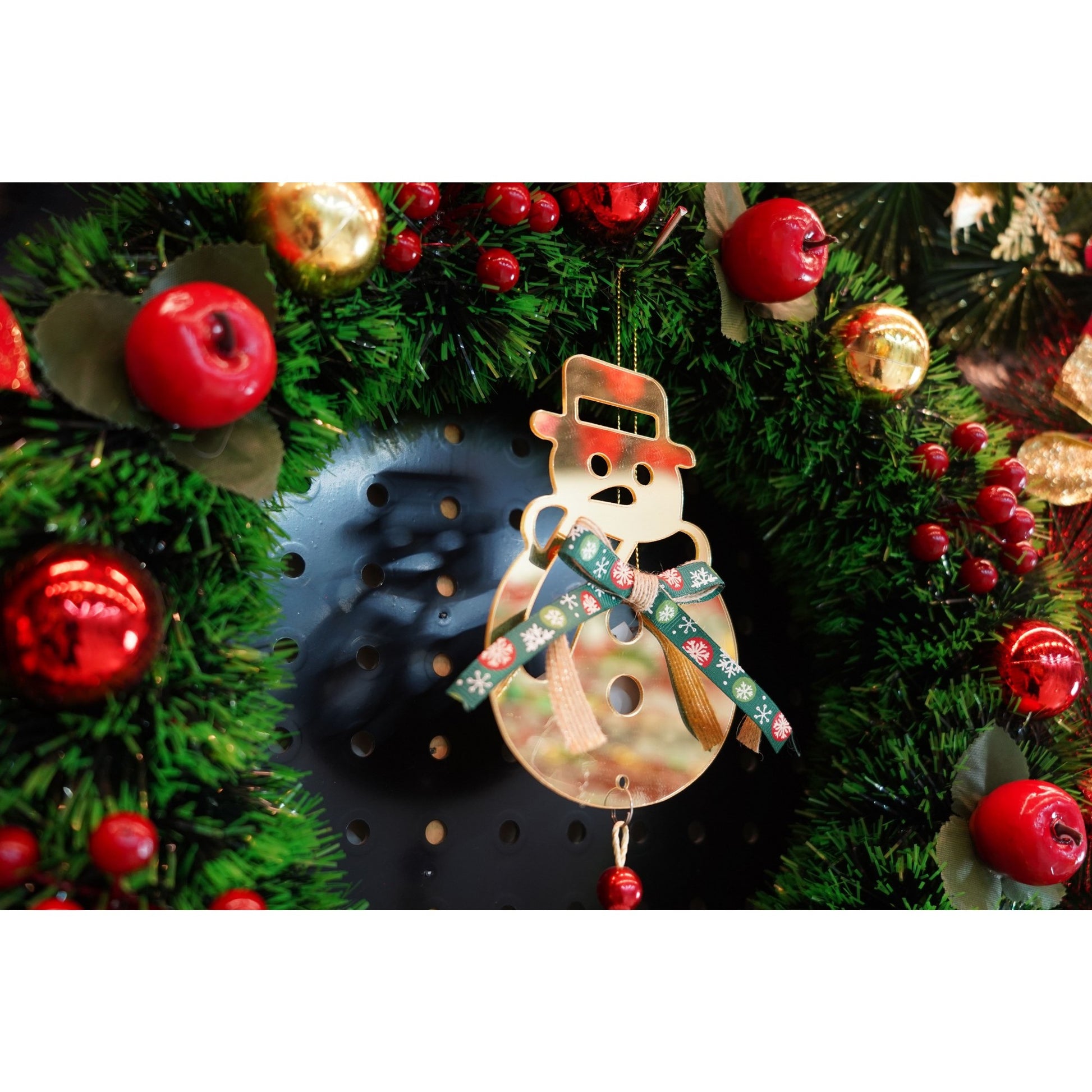 Ornament brad, Flippy, Om de zapada, Auriu, Lucios, 14*30CM, Acril, Interior/ Exterior-2