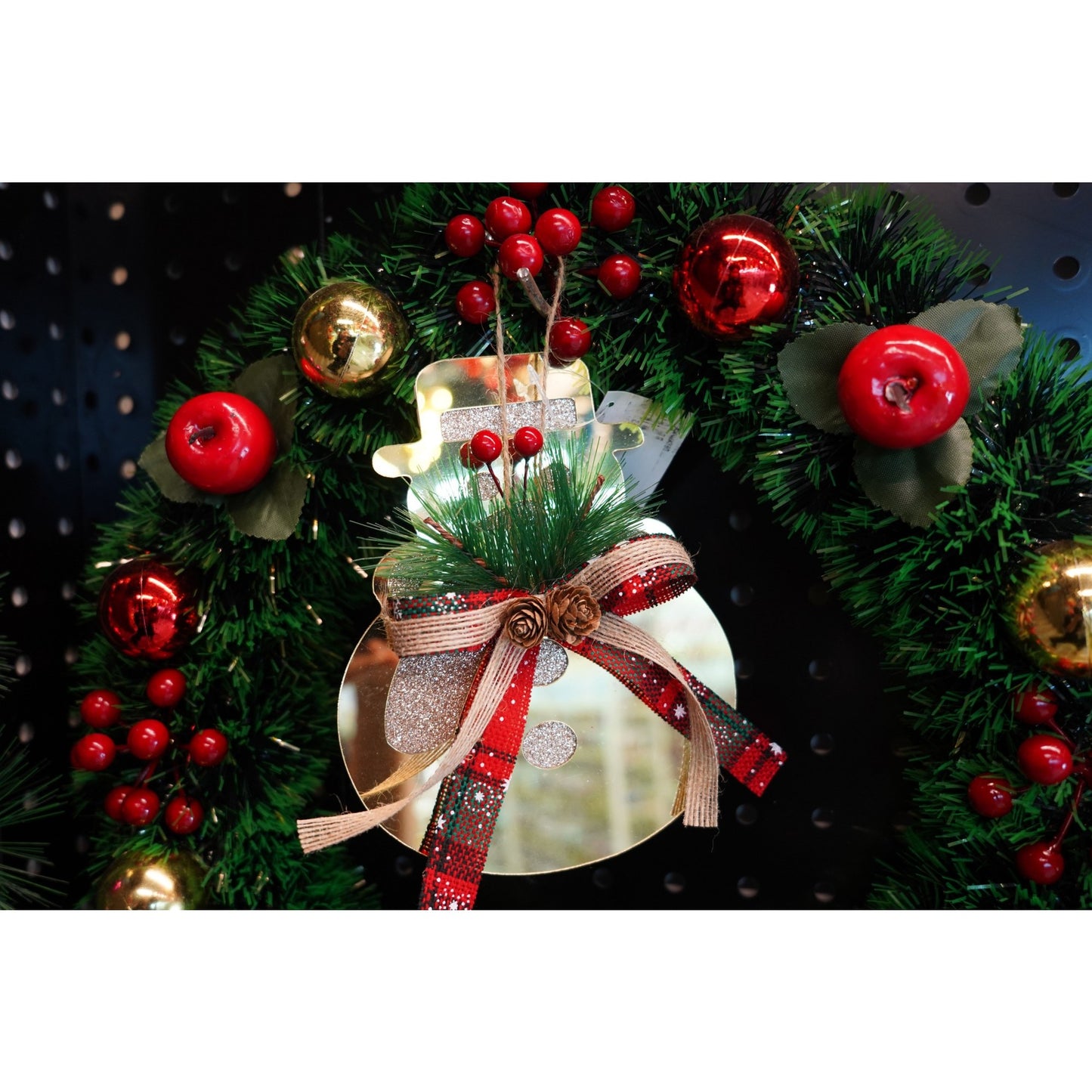 Ornament brad, Flippy, Om de zapada, Auriu, Lucios, 16*17CM, Acril, Interior/ Exterior-1
