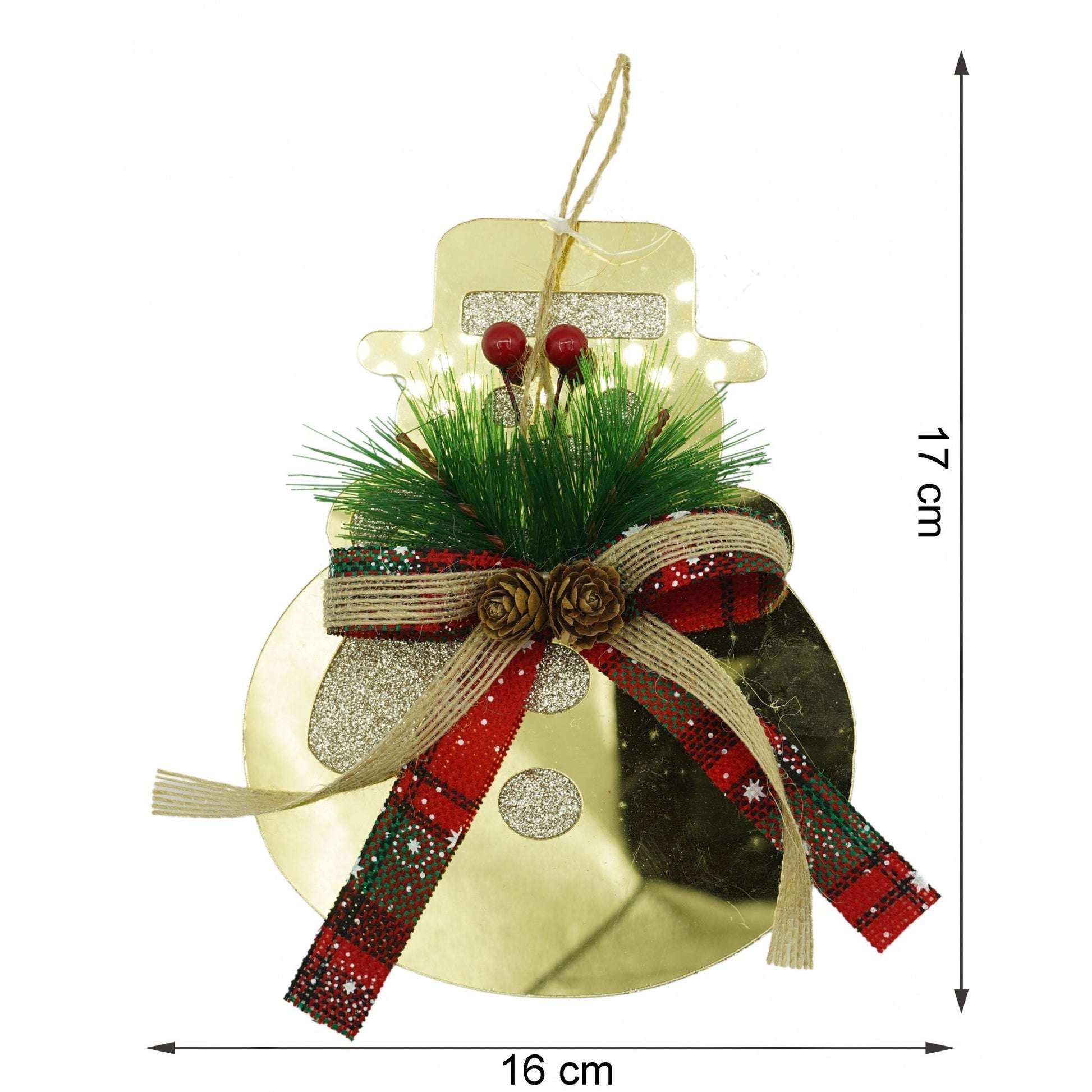 Ornament brad, Flippy, Om de zapada, Auriu, Lucios, 16*17CM, Acril, Interior/ Exterior-4