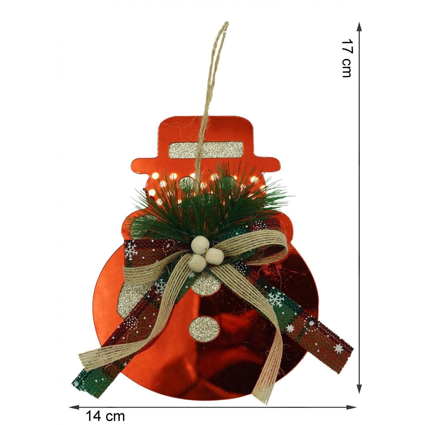Ornament brad, Flippy, Om de zapada, Rosu, Lucios, 14*17CM, Acril, Interior/ Exterior-4