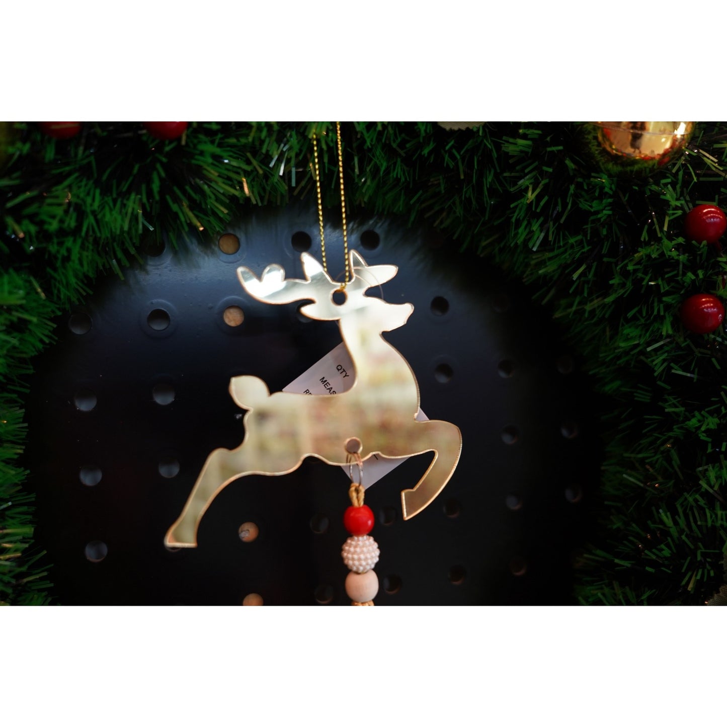 Ornament brad, Flippy, Ren, Auriu, Lucios, 10*25CM, Acril, Interior/ Exterior-2