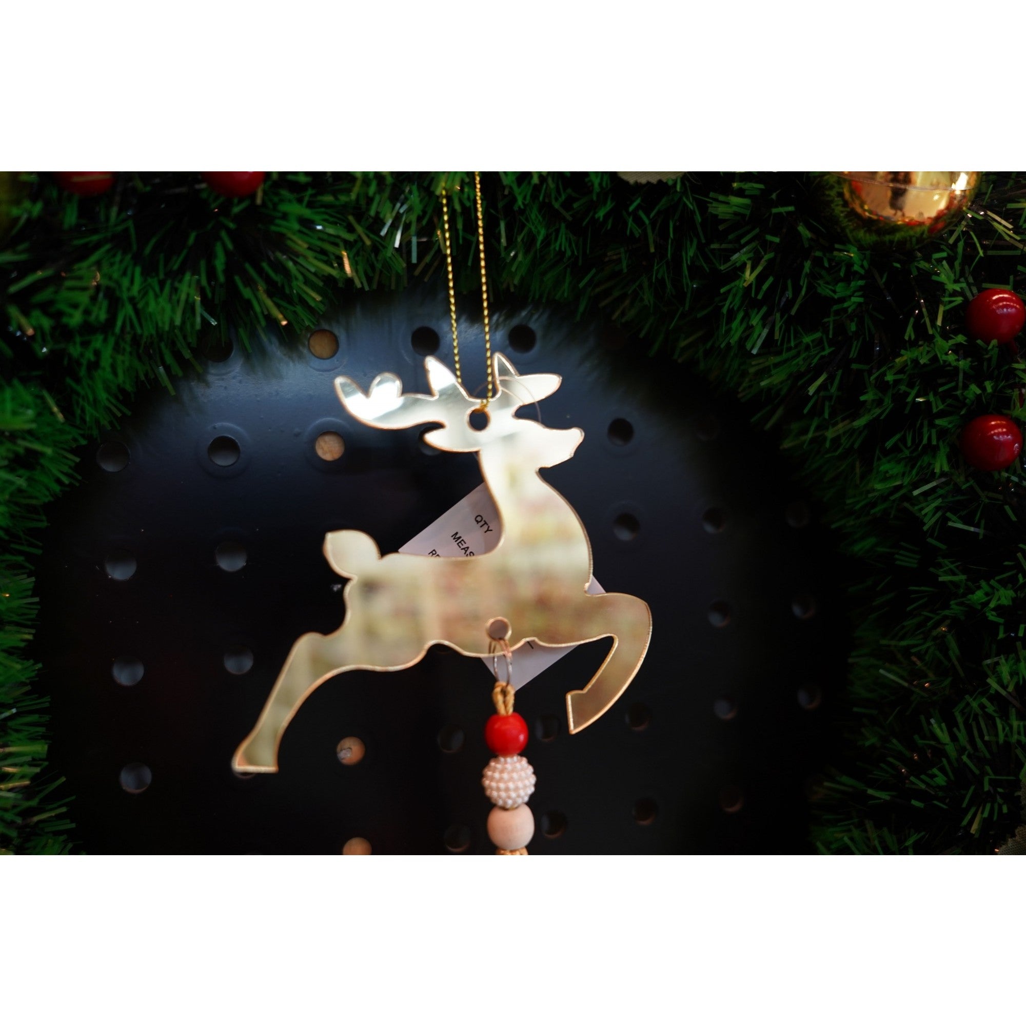 Ornament brad, Flippy, Ren, Auriu, Lucios, 10*25CM, Acril, Interior/ Exterior-2