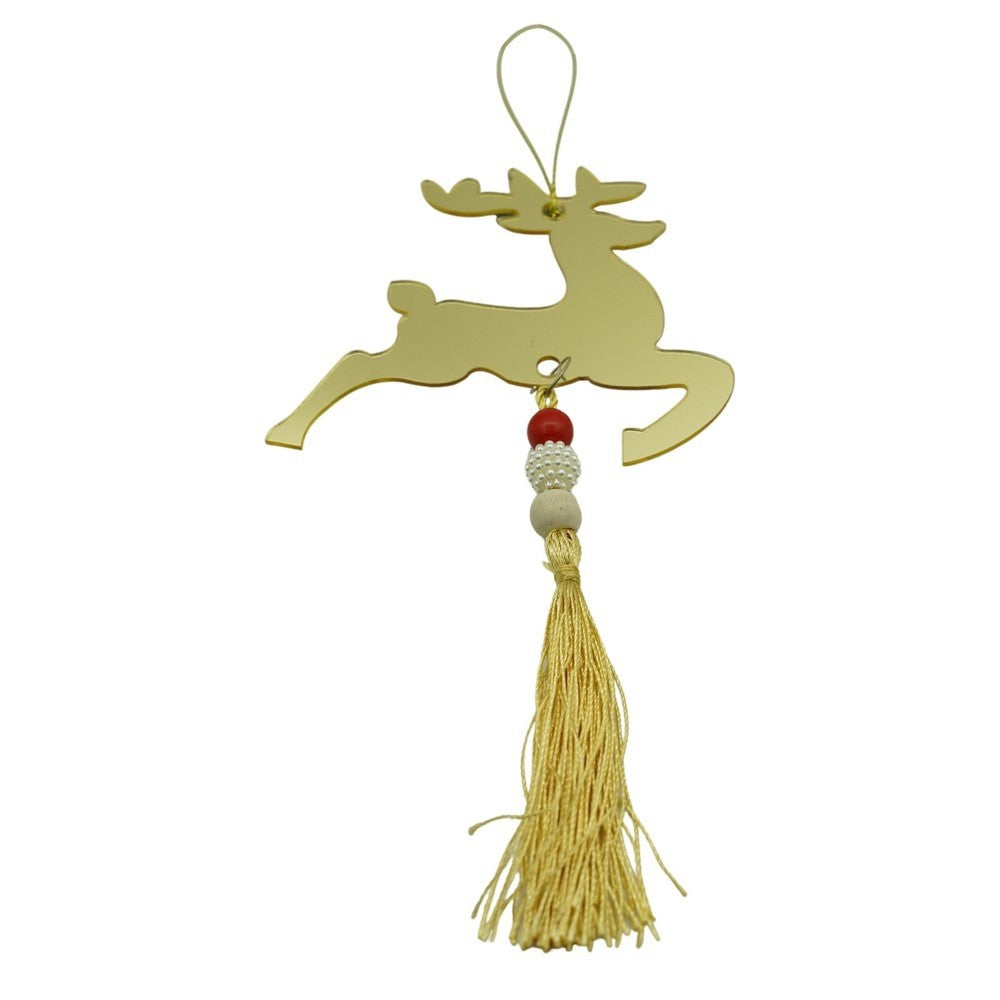 Ornament brad, Flippy, Ren, Auriu, Lucios, 10*25CM, Acril, Interior/ Exterior-0