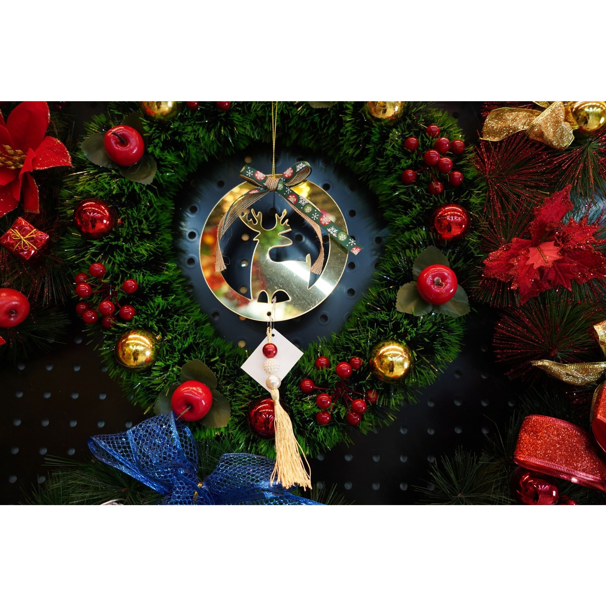 Ornament brad, Flippy, Ren, Auriu, Lucios, 15*25CM, Acril, Interior/ Exterior-1