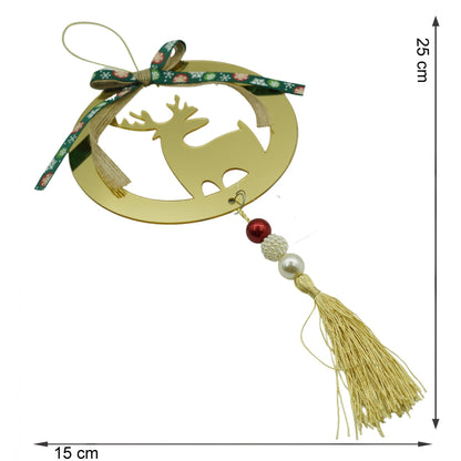 Ornament brad, Flippy, Ren, Auriu, Lucios, 15*25CM, Acril, Interior/ Exterior-5