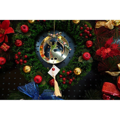 Ornament brad, Flippy, Ren, Auriu, Lucios, 15*25CM, Acril, Interior/ Exterior-6