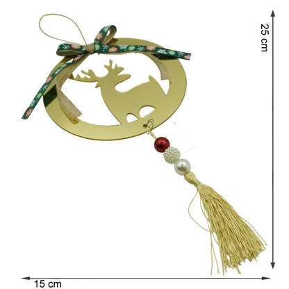 Ornament brad, Flippy, Ren, Auriu, Lucios, 15*25CM, Acril, Interior/ Exterior-10