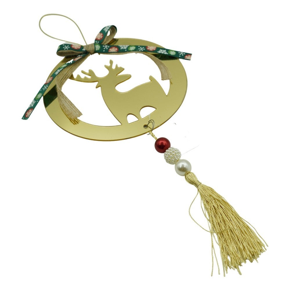 Ornament brad, Flippy, Ren, Auriu, Lucios, 15*25CM, Acril, Interior/ Exterior-0