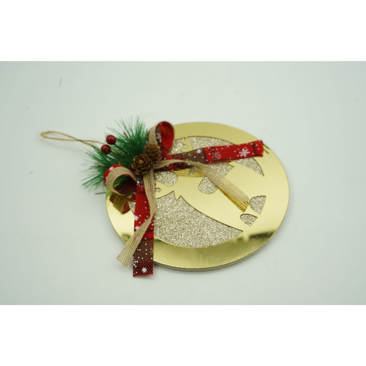 Ornament brad, Flippy, Ren, Auriu, Lucios, 17*17CM, Acril, Interior/ Exterior-4