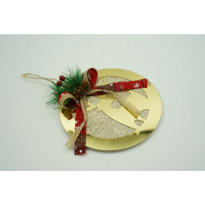 Ornament brad, Flippy, Ren, Auriu, Lucios, 17*17CM, Acril, Interior/ Exterior-4