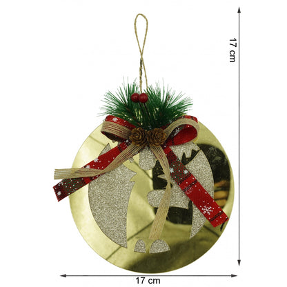 Ornament brad, Flippy, Ren, Auriu, Lucios, 17*17CM, Acril, Interior/ Exterior-5