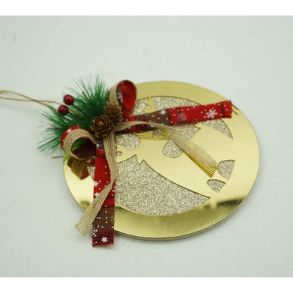Ornament brad, Flippy, Ren, Auriu, Lucios, 17*17CM, Acril, Interior/ Exterior-9