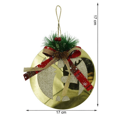 Ornament brad, Flippy, Ren, Auriu, Lucios, 17*17CM, Acril, Interior/ Exterior-10
