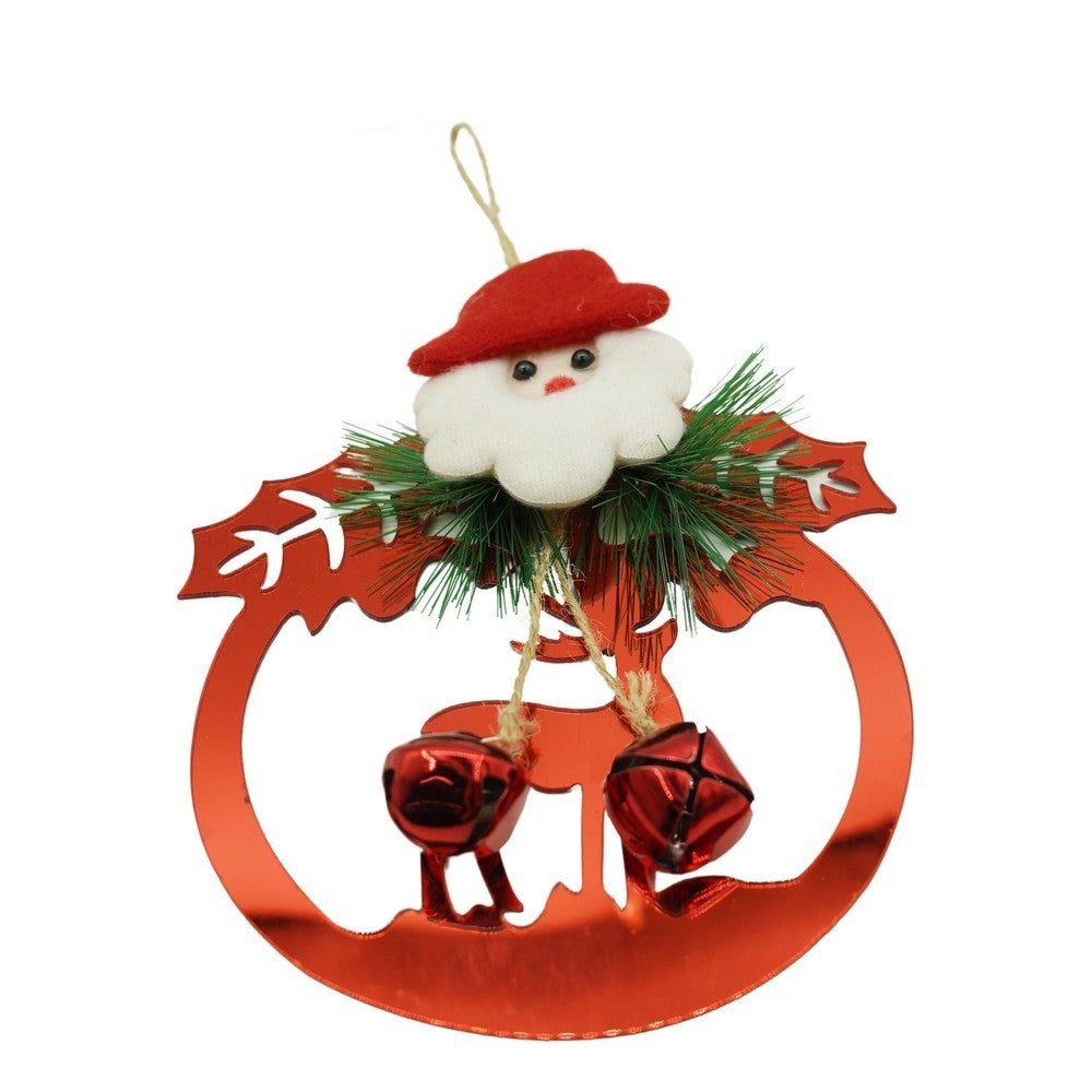 Ornament brad, Flippy, Ren cu clopotei, Rosu, Lucios, 15*20CM, Acril, Interior/ Exterior-0