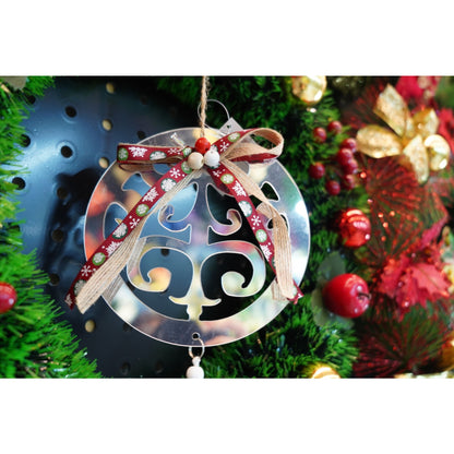 Ornament brad, Flippy, Rotund, Argintiu, Lucios, 14*26CM, Acril, Interior/ Exterior-1