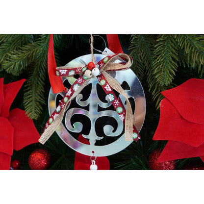 Ornament brad, Flippy, Rotund, Argintiu, Lucios, 14*26CM, Acril, Interior/ Exterior-2