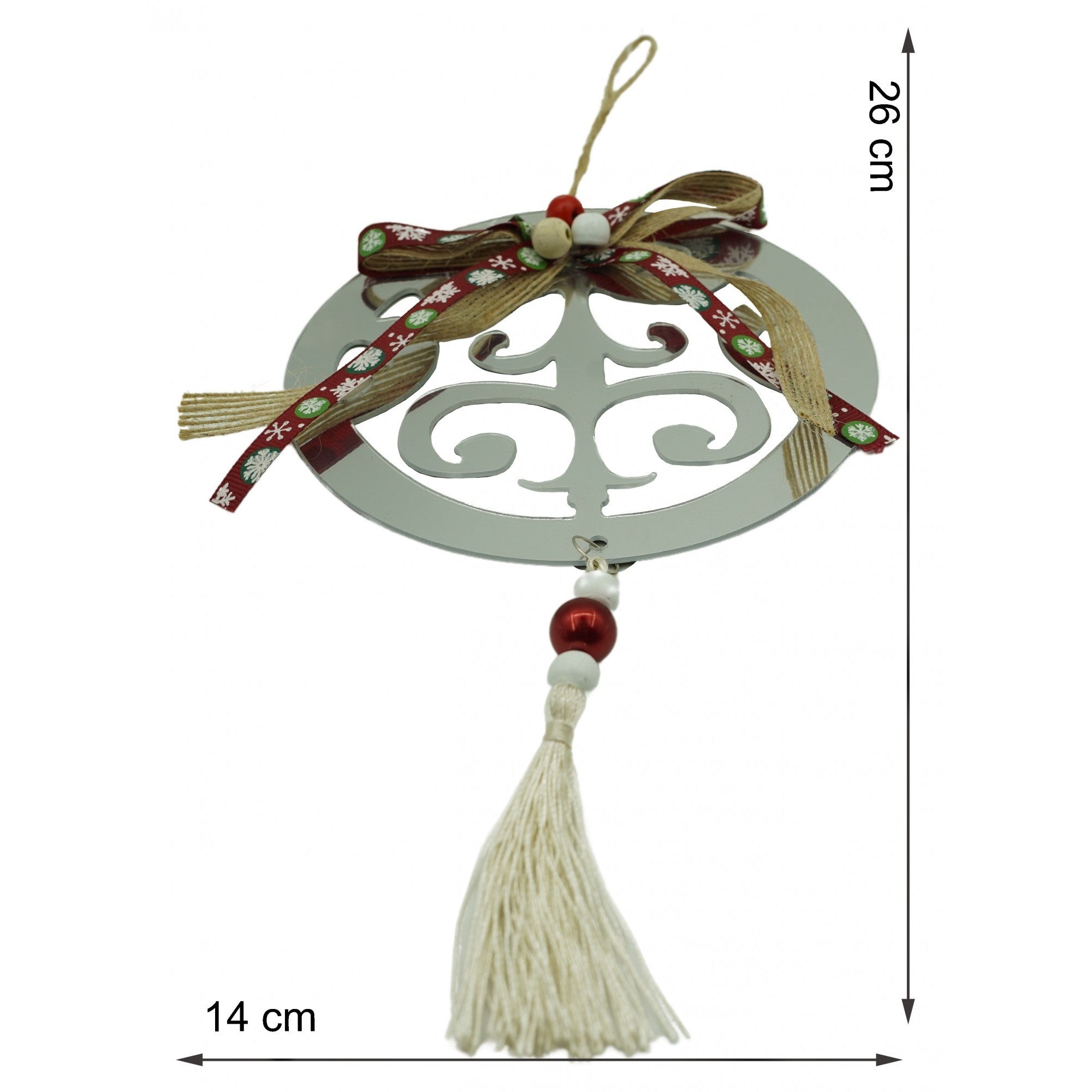 Ornament brad, Flippy, Rotund, Argintiu, Lucios, 14*26CM, Acril, Interior/ Exterior-5
