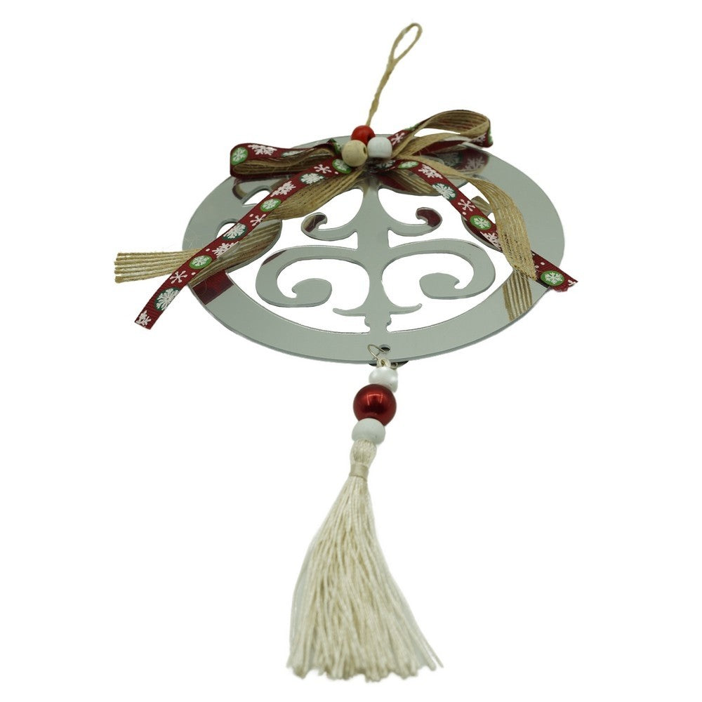Ornament brad, Flippy, Rotund, Argintiu, Lucios, 14*26CM, Acril, Interior/ Exterior-0