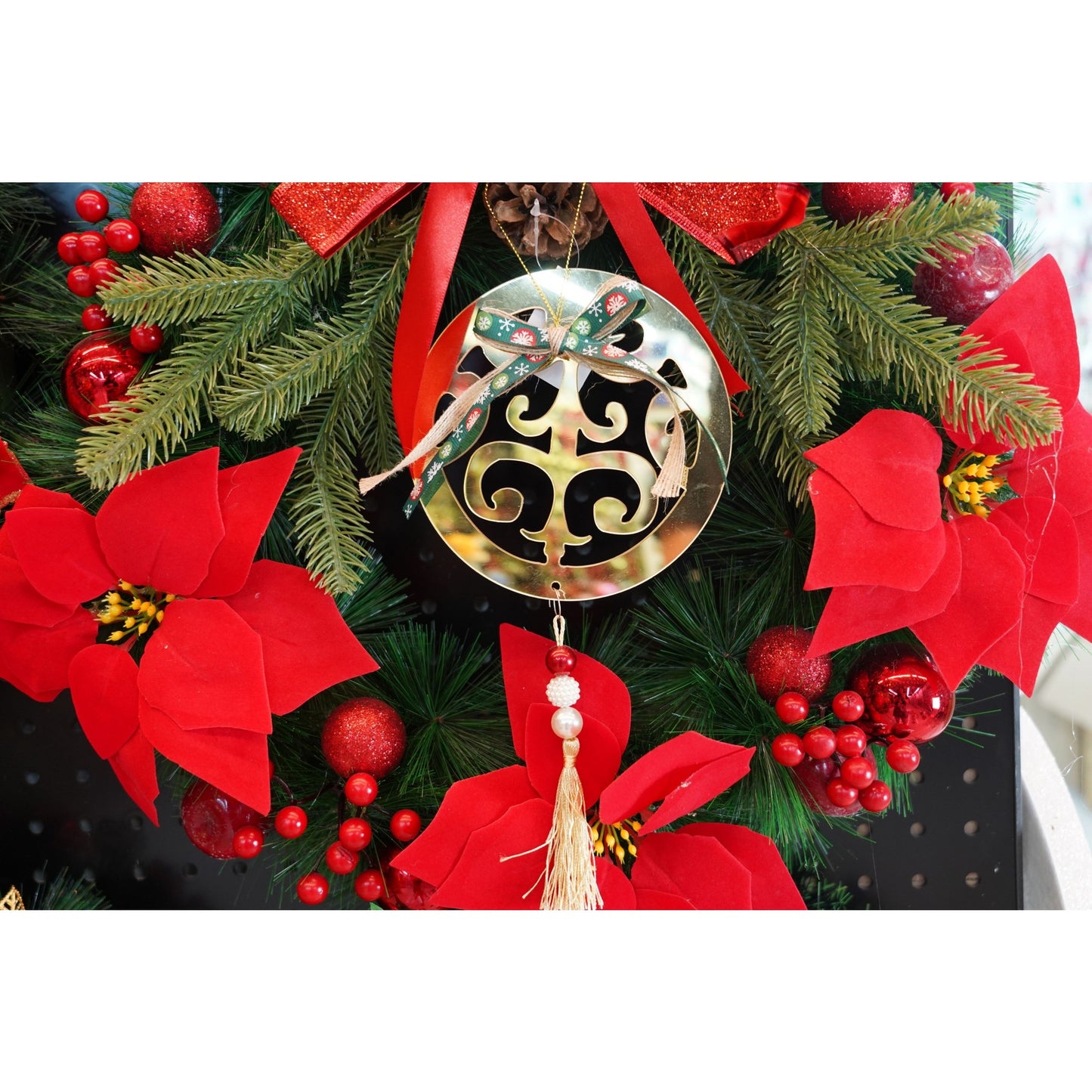 Ornament brad, Flippy, Rotund, Auriu, Lucios, 15*26CM, Acril, Interior/ Exterior-3