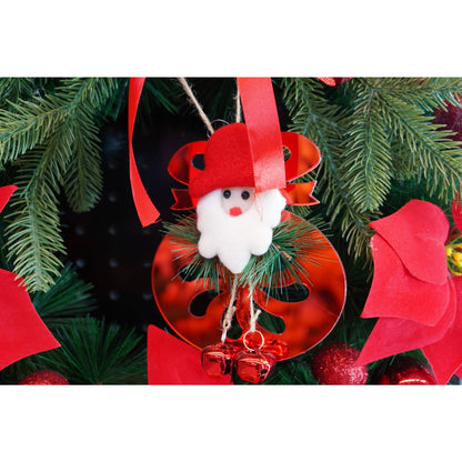 Ornament brad, Flippy, Rotund cu clopotei, Rosu, Lucios, 15*20CM, Acril, Interior/ Exterior-3