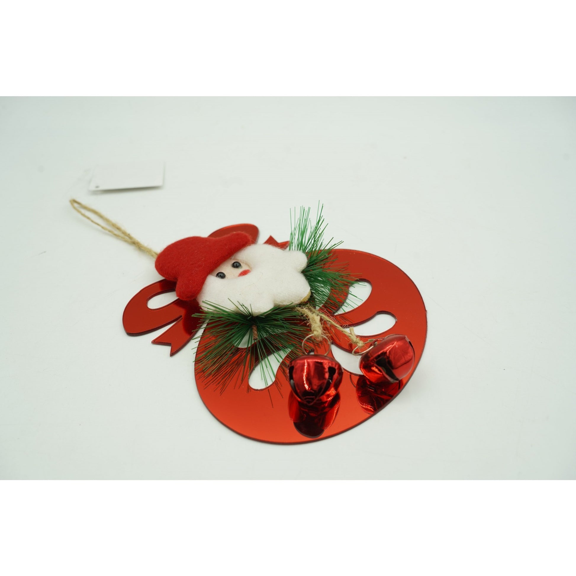 Ornament brad, Flippy, Rotund cu clopotei, Rosu, Lucios, 15*20CM, Acril, Interior/ Exterior-4