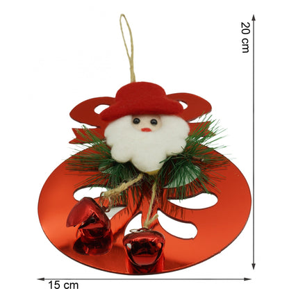 Ornament brad, Flippy, Rotund cu clopotei, Rosu, Lucios, 15*20CM, Acril, Interior/ Exterior-5