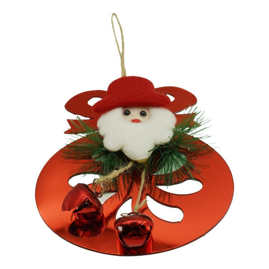 Ornament brad, Flippy, Rotund cu clopotei, Rosu, Lucios, 15*20CM, Acril, Interior/ Exterior-0