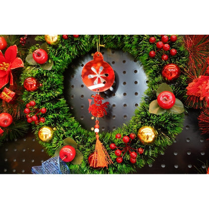 Ornament brad, Flippy, Rotund, Om de zapada, Rosu, Lucios, 10*28CM, Acril, Interior/ Exterior-7