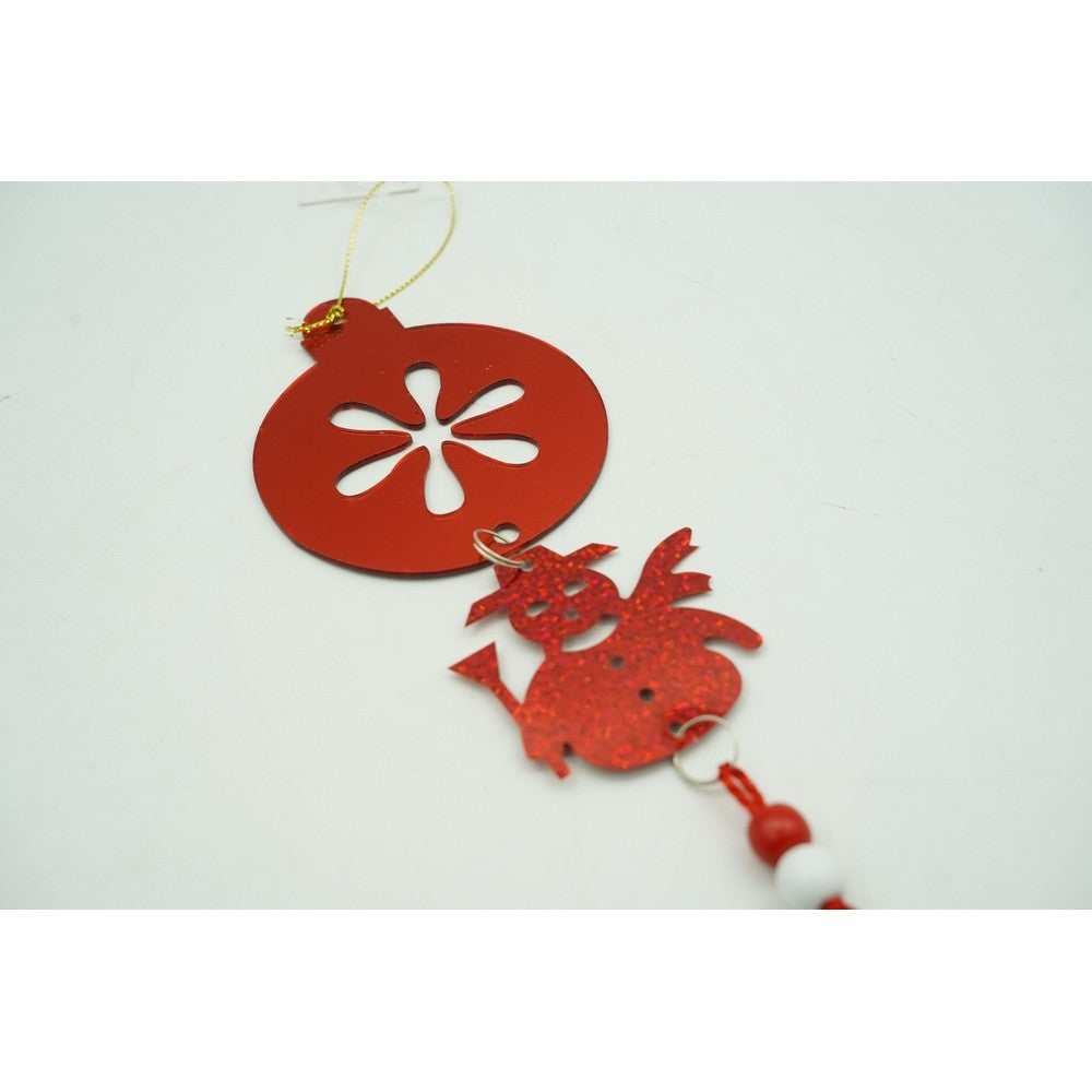 Ornament brad, Flippy, Rotund, Om de zapada, Rosu, Lucios, 10*28CM, Acril, Interior/ Exterior-9