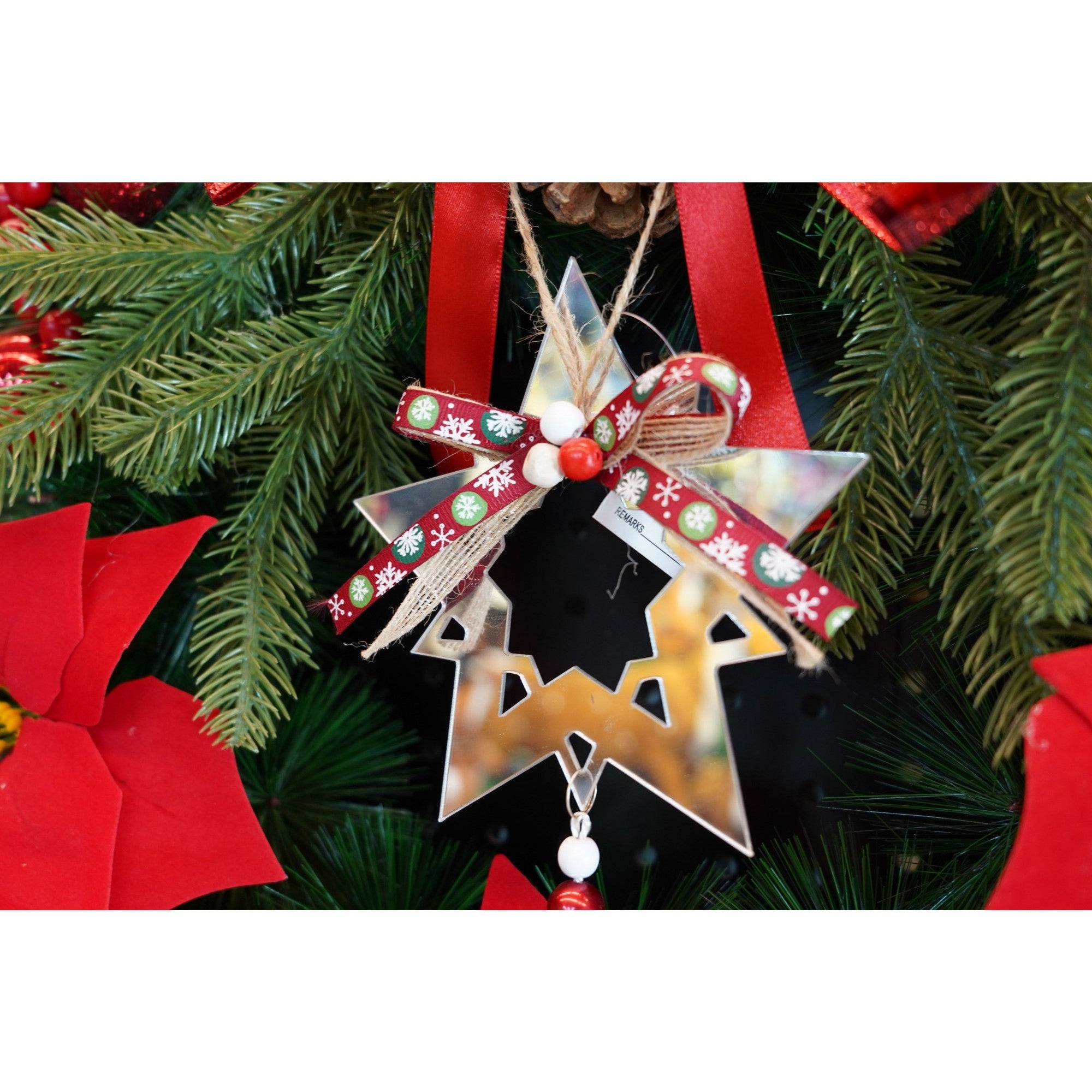 Ornament brad, Flippy, Stea, Argintiu, Lucios, 14*26CM, Acril, Interior/ Exterior-2