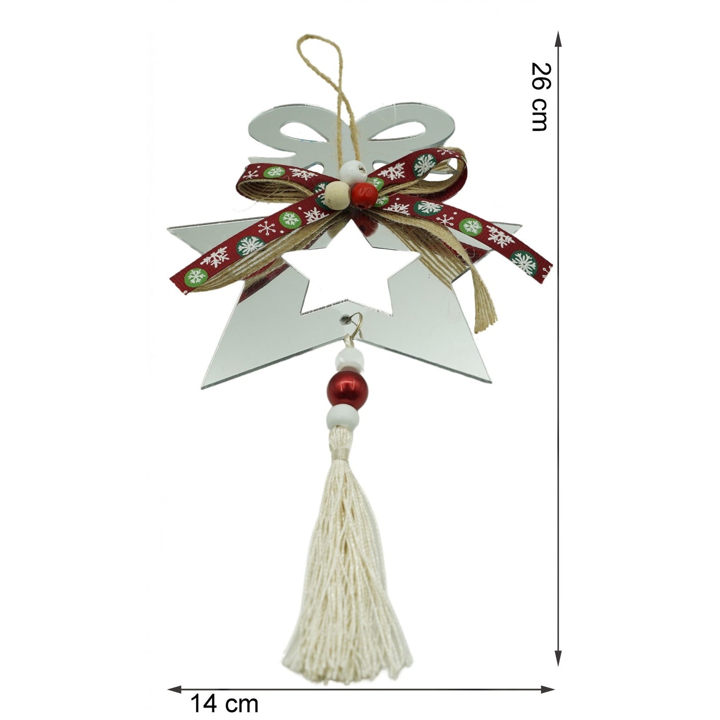 Ornament brad, Flippy, Stea, Argintiu, Lucios, 14*26CM, Acril, Interior/ Exterior-5